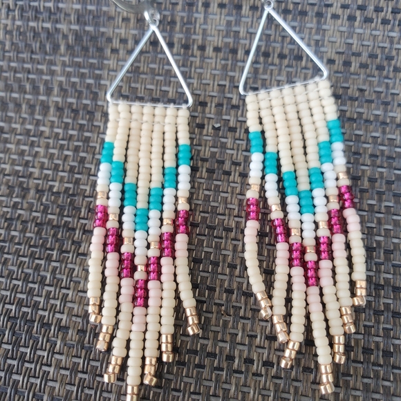 Jewelry - Beaded fringe earrings